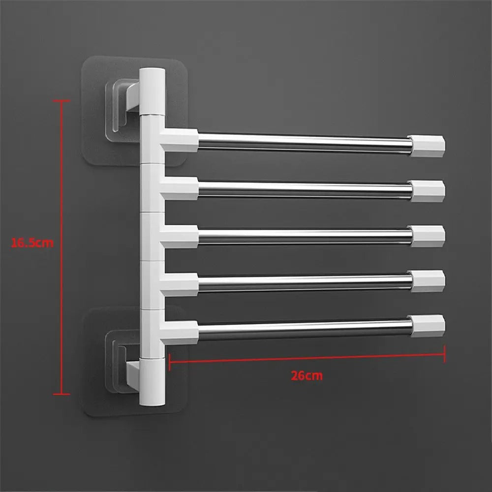 Rotatable Swing Arms Towel Rack
