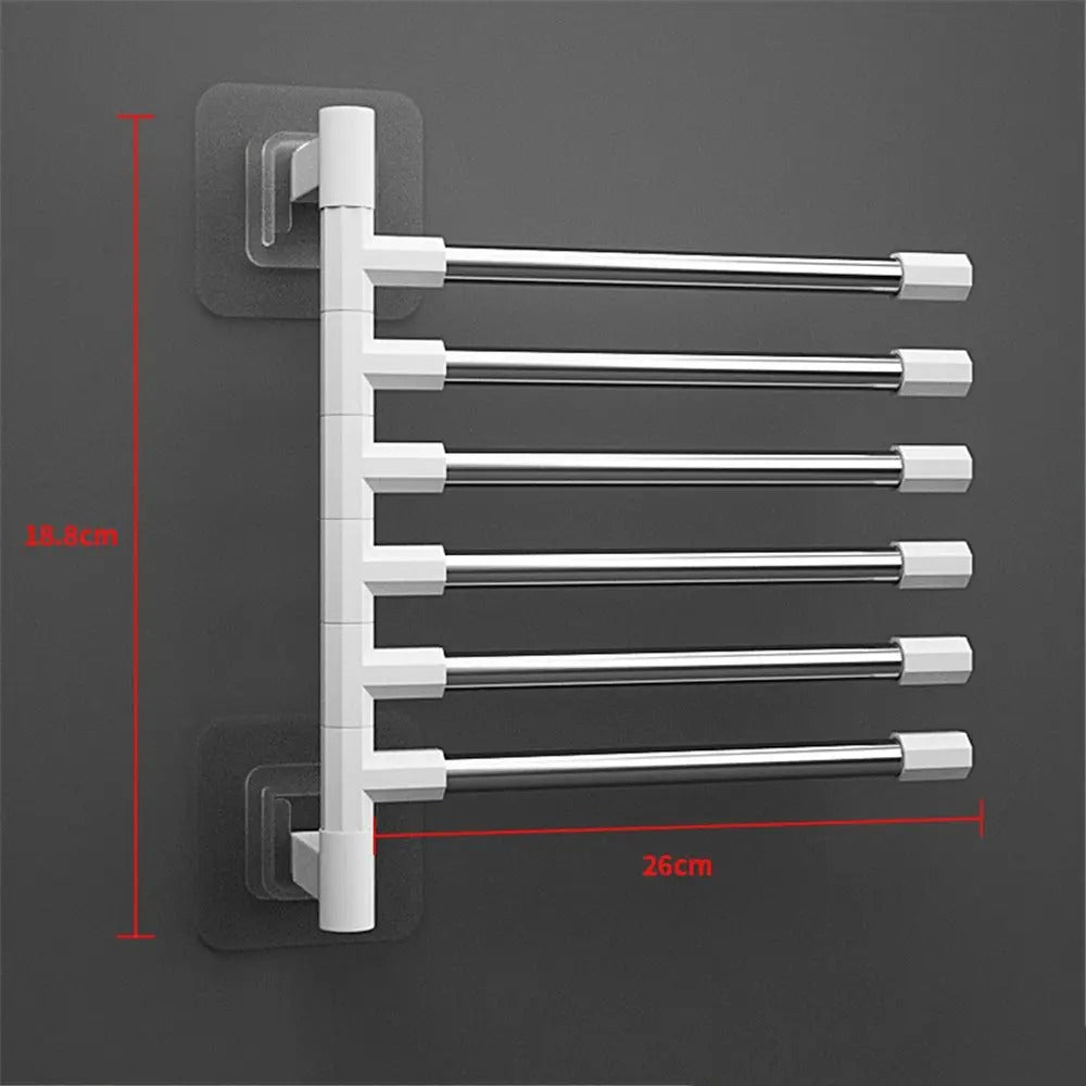 Rotatable Swing Arms Towel Rack