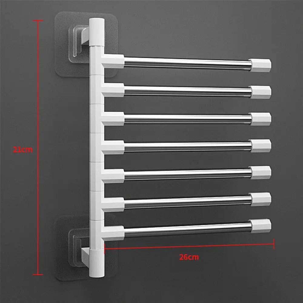 Rotatable Swing Arms Towel Rack