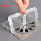 10pcs Disposable Shower Drain Hair Catcher Mesh Shower Drain Covers