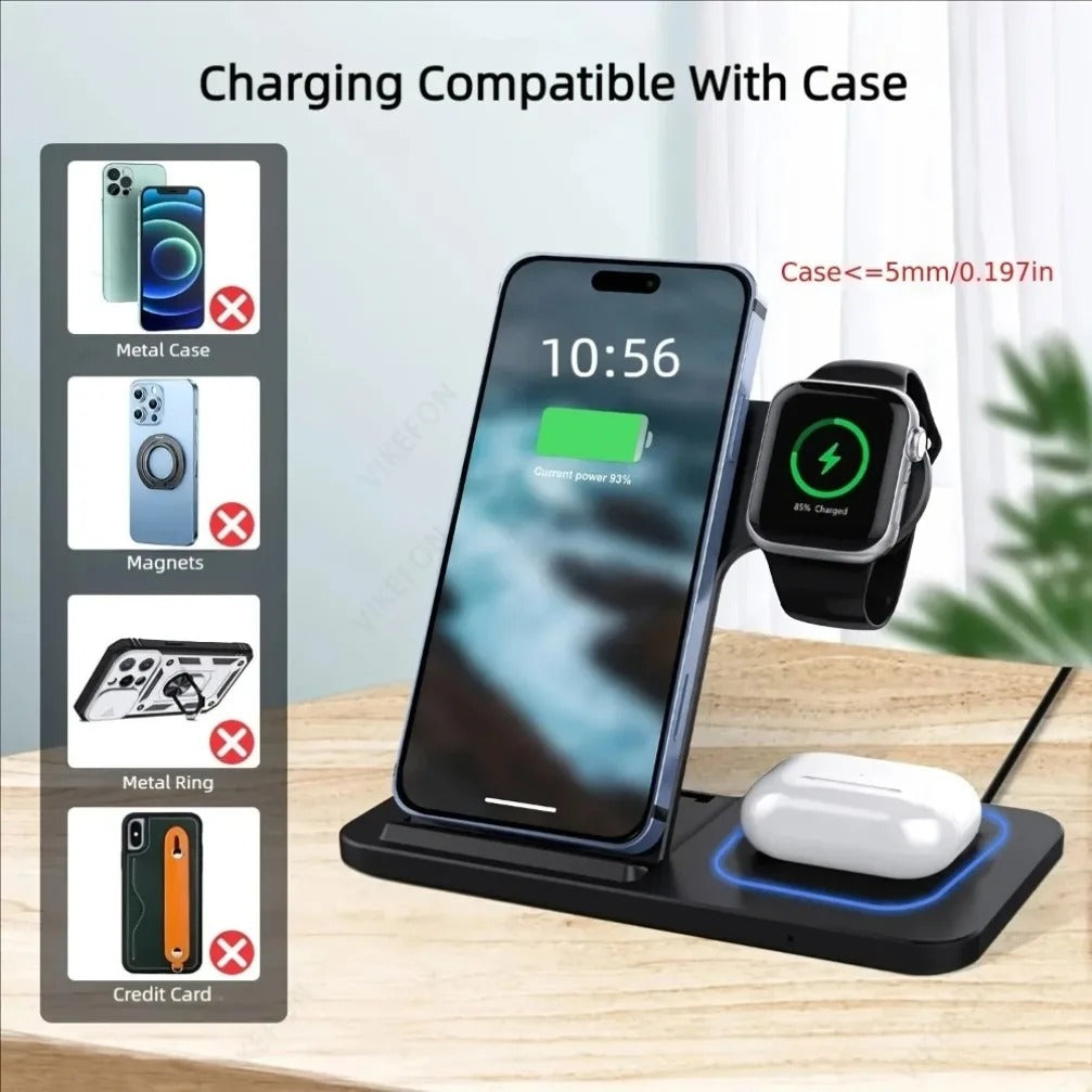 30w Magnetic 3 in 1 wireless Charger for iphone  16 15 14 13 12 Pro.