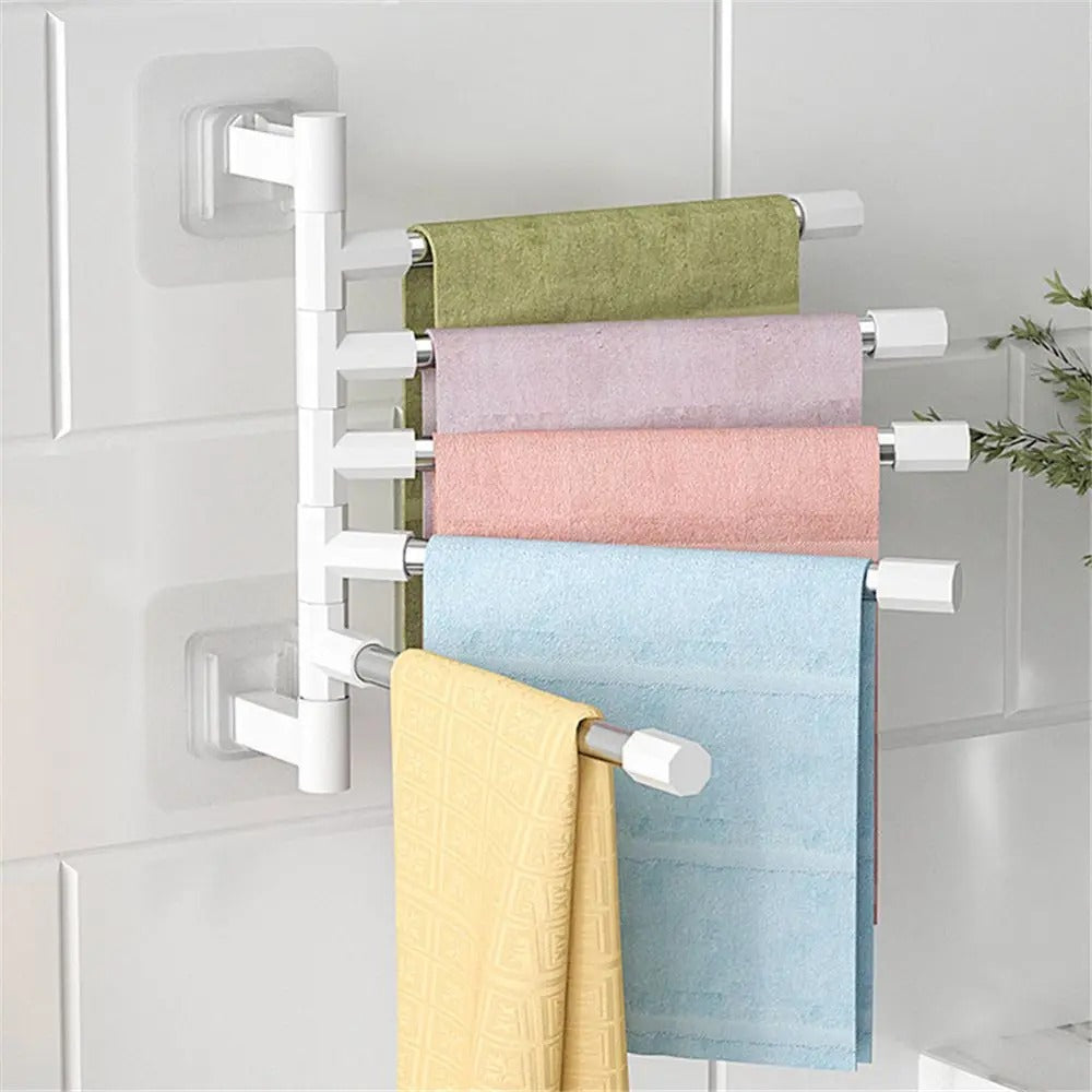 Rotatable Swing Arms Towel Rack