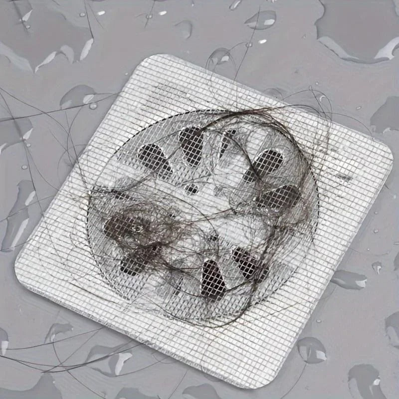 10pcs Disposable Shower Drain Hair Catcher Mesh Shower Drain Covers
