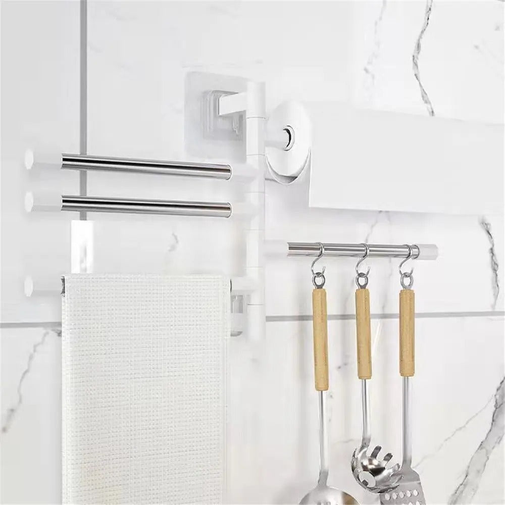 Rotatable Swing Arms Towel Rack