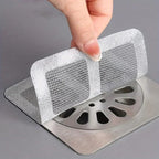 10pcs Disposable Shower Drain Hair Catcher Mesh Shower Drain Covers