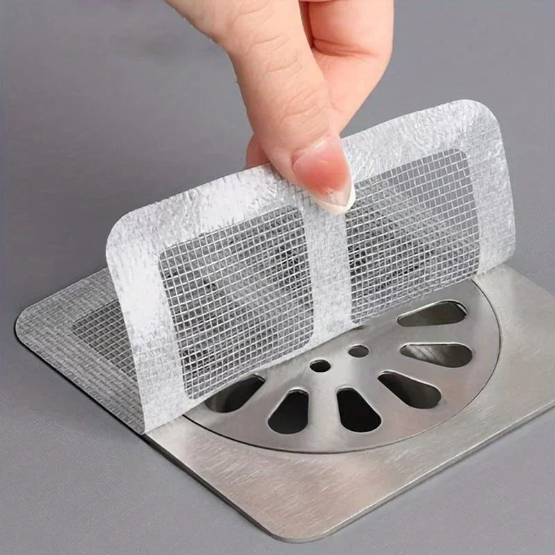 10pcs Disposable Shower Drain Hair Catcher Mesh Shower Drain Covers