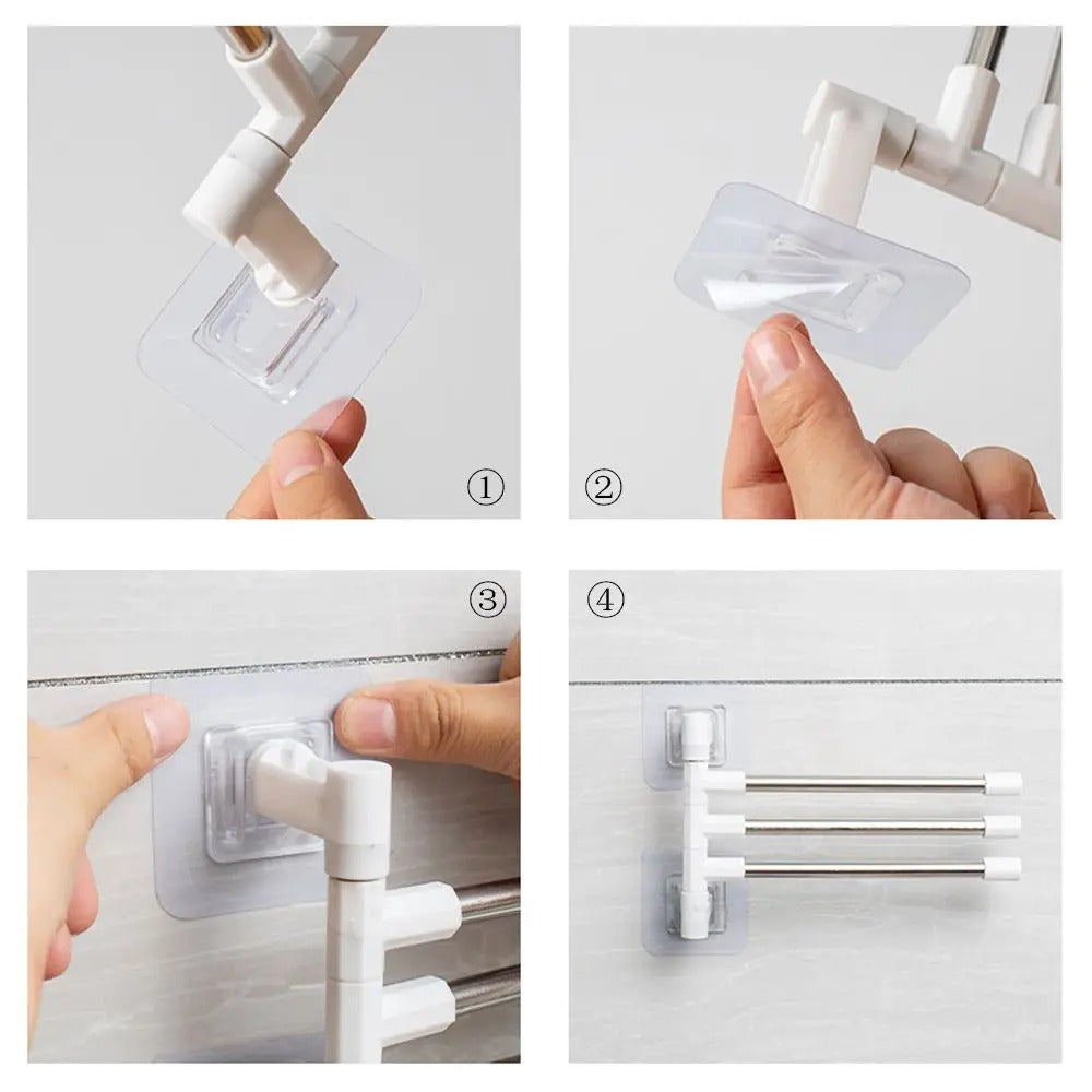 Rotatable Swing Arms Towel Rack