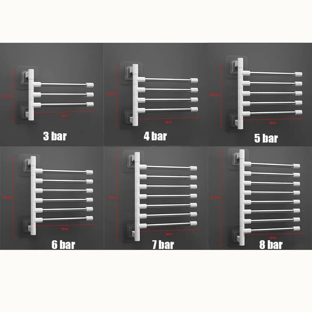 Rotatable Swing Arms Towel Rack