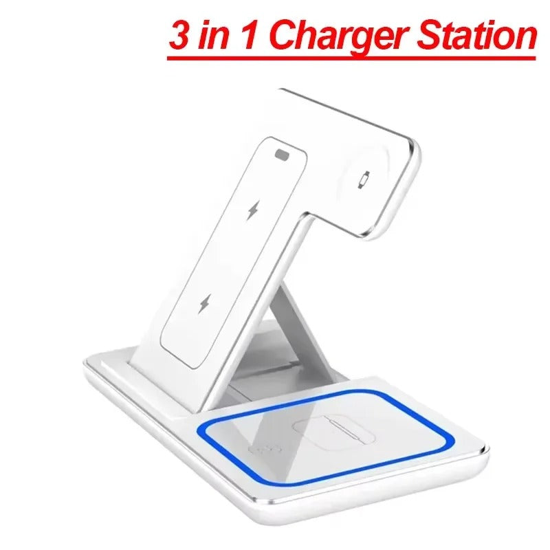 30w Magnetic 3 in 1 wireless Charger for iphone  16 15 14 13 12 Pro.